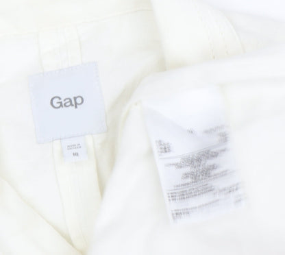 Womens UK Size 10 Gap White Basic Jacket