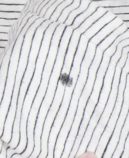 Boden Women's White Striped Basic T-Shirt Size M