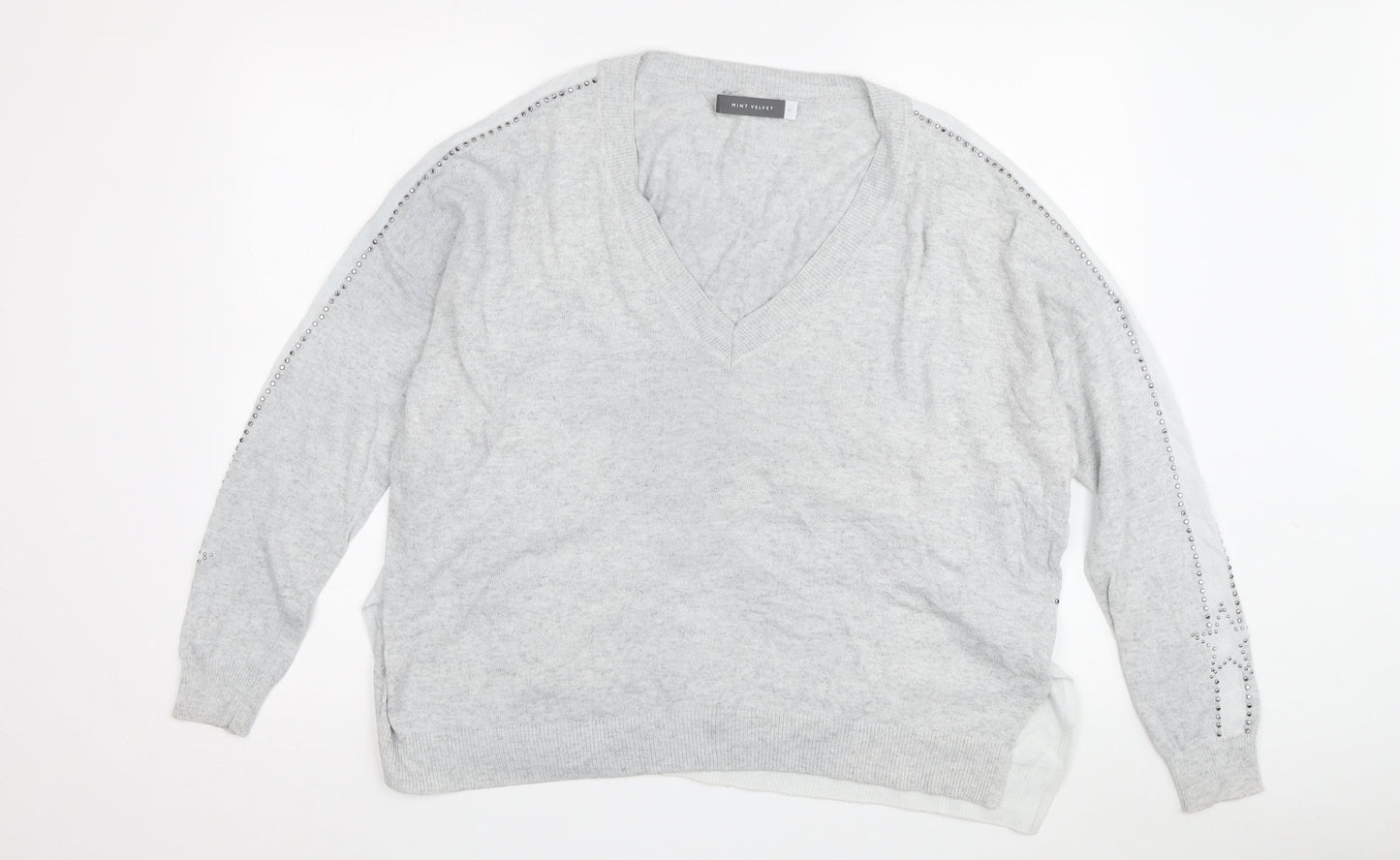 Womens UK Size M Mint Velvet Grey Pullover Jumper