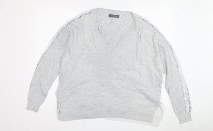 Womens UK Size M Mint Velvet Grey Pullover Jumper