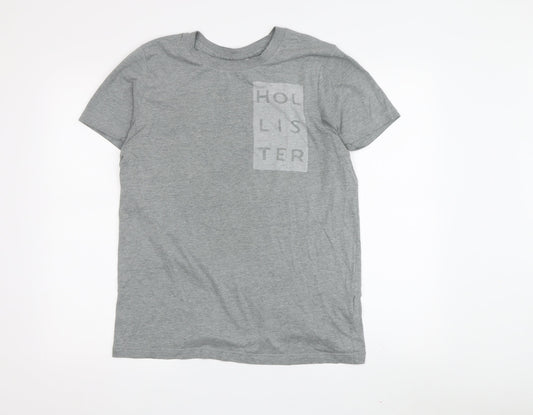 Mens UK Size S Hollister Grey  T-Shirt