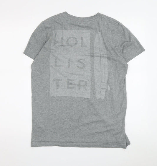 Mens UK Size S Hollister Grey  T-Shirt
