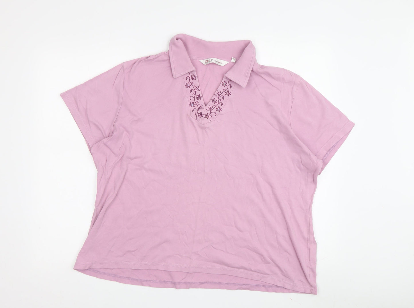 EWM Pure Classics Women's Pink Polo Shirt XL