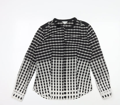 Calvin Klein Women's XS Black Geometric Blouse