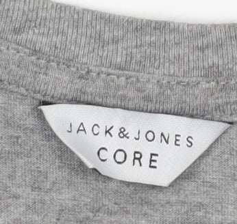 Mens UK Size S JACK & JONES Grey  T-Shirt