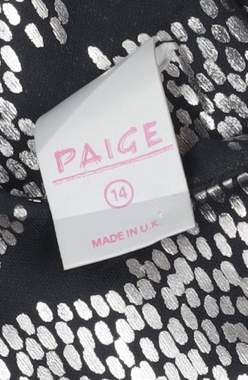 Paige Women's Black Bodycon Dress Size 14, Animal Print