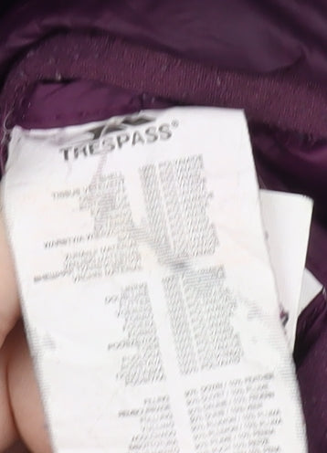 Womens UK Size 10 Trespass Purple Puffer Jacket