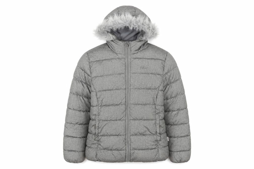 Womens UK Size 12 Lee Cooper Grey Puffer Jacket