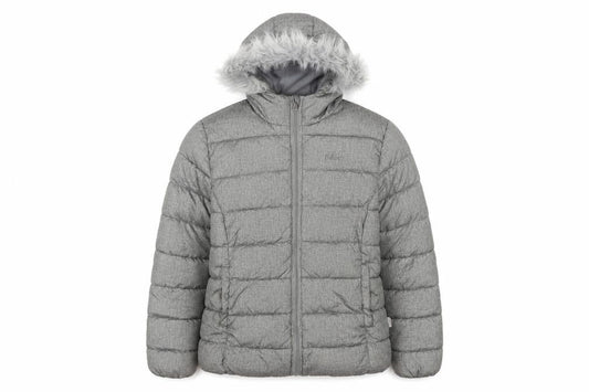 Womens UK Size 12 Lee Cooper Grey Puffer Jacket