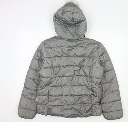 Womens UK Size 12 Lee Cooper Grey Puffer Jacket