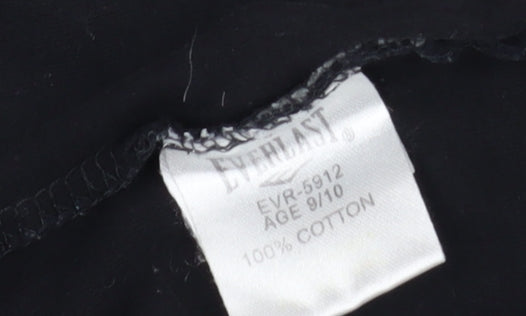 Everlast Boys' Black T-Shirt, Size 9-10 Years, Comfortable & Stylish
