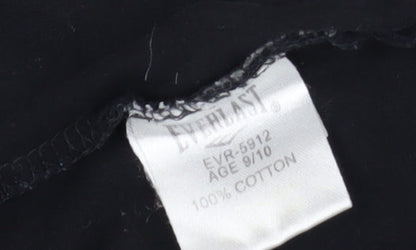 Everlast Boys' Black T-Shirt, Size 9-10 Years, Comfortable & Stylish