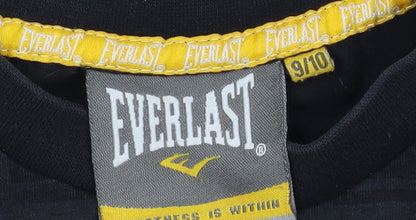 Everlast Boys' Black T-Shirt, Size 9-10 Years, Comfortable & Stylish