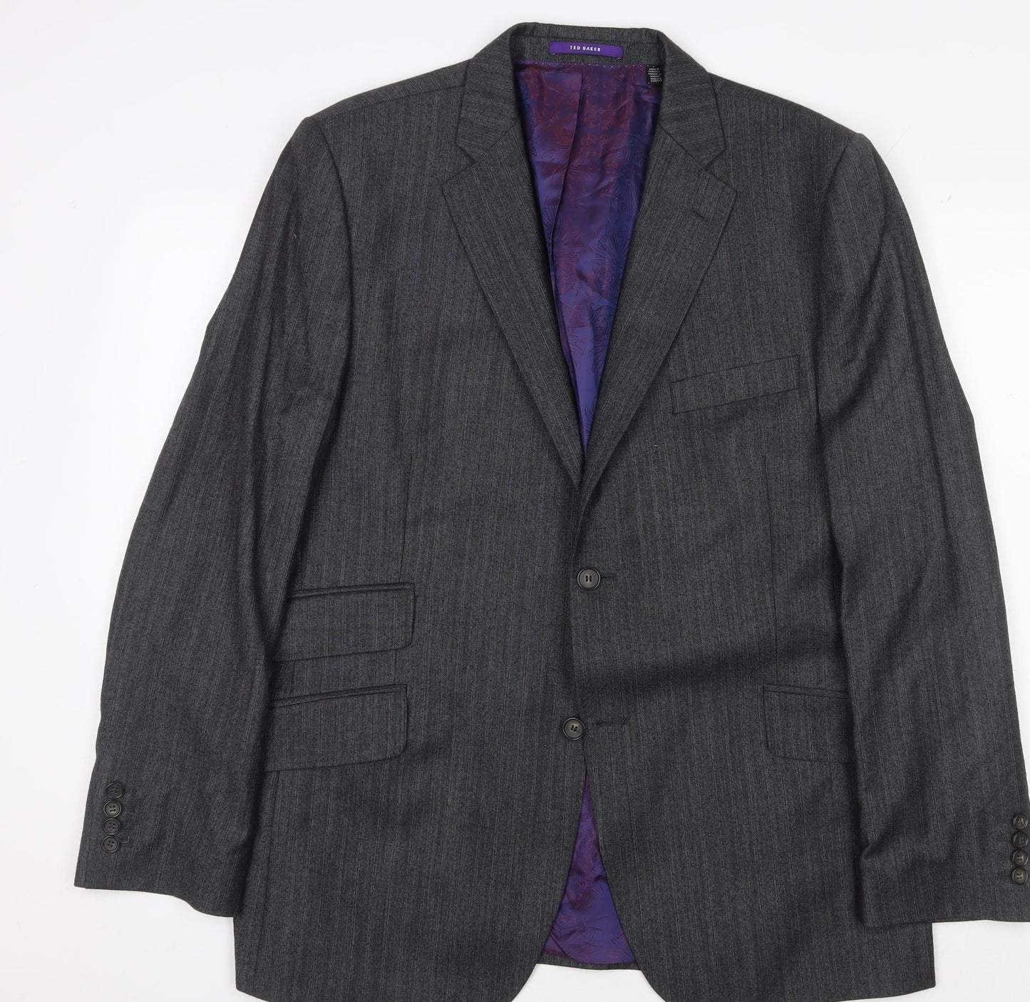 Mens UK Size 44 Ted Baker Regular Grey Suit Jacket