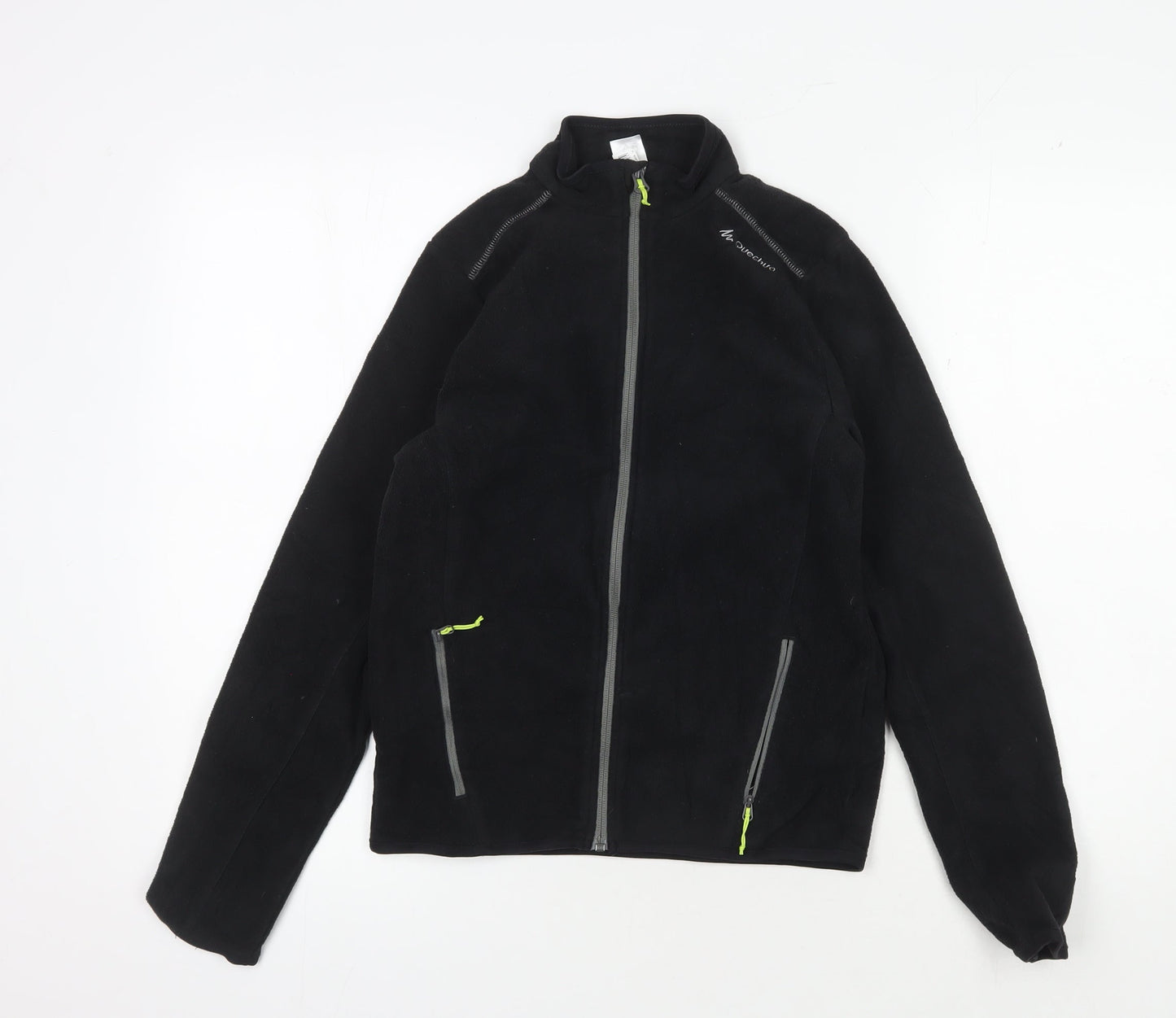 Decathlon Girls Black Fleece Jacket Size 12 Lightweight Activewear