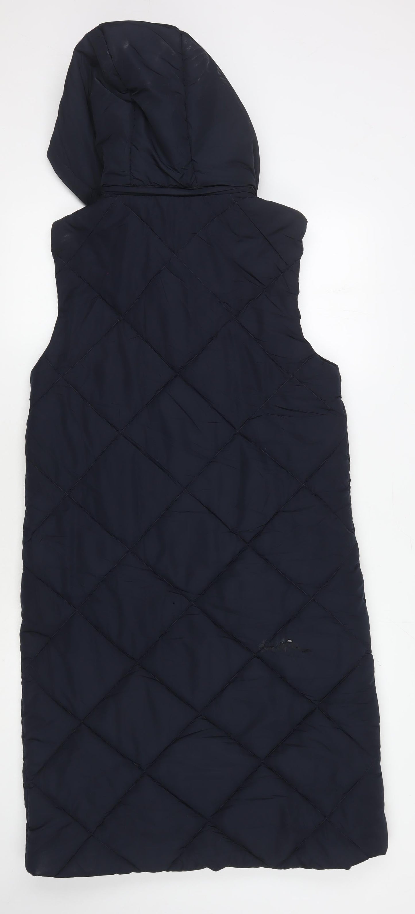 Womens UK Size 10 Marks and Spencer Black Quilted Coat