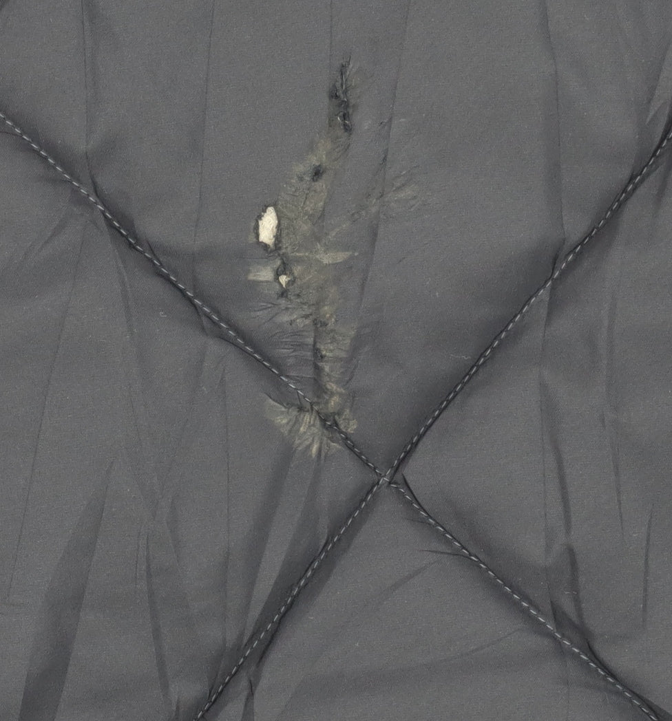 Womens UK Size 10 Marks and Spencer Black Quilted Coat