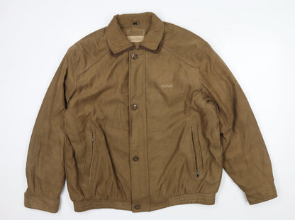 Mens UK Size XL Saxon Brown Bomber Jacket