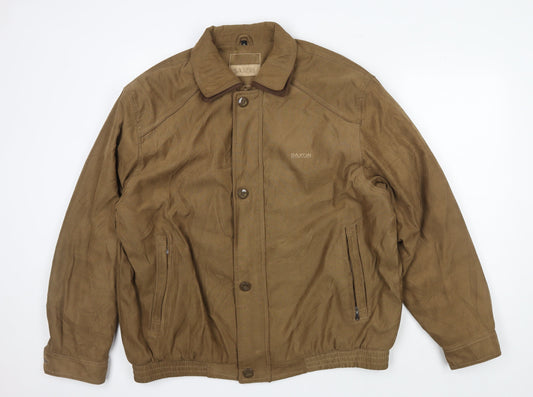 Mens UK Size XL Saxon Brown Bomber Jacket