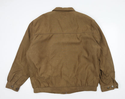 Mens UK Size XL Saxon Brown Bomber Jacket
