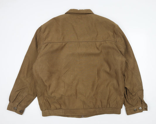 Mens UK Size XL Saxon Brown Bomber Jacket