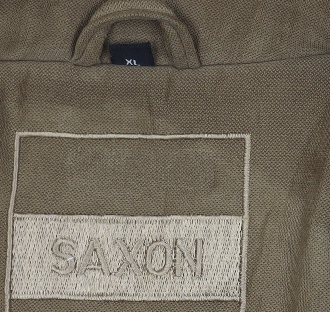 Mens UK Size XL Saxon Brown Bomber Jacket