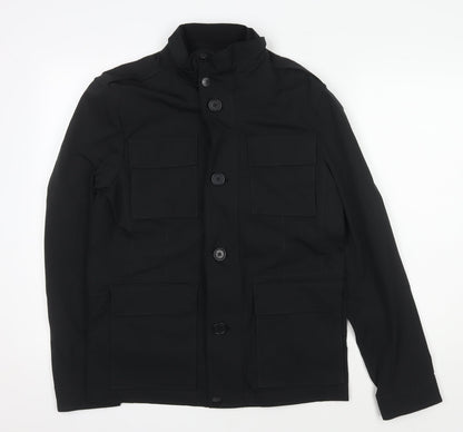Mens UK Size S Marks and Spencer Black Military Jacket