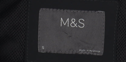 Mens UK Size S Marks and Spencer Black Military Jacket