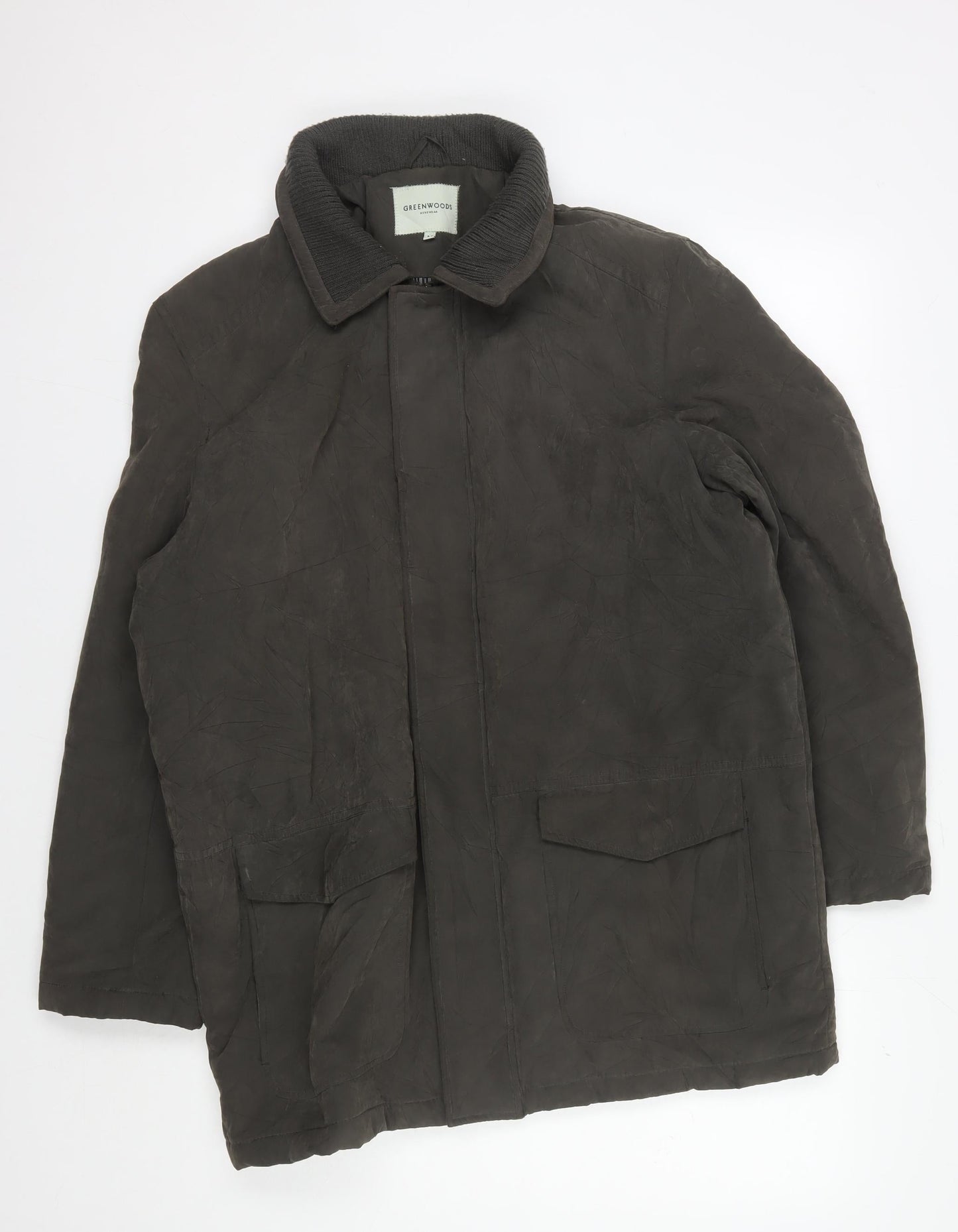 Mens UK Size M Greenwoods Green Overcoat