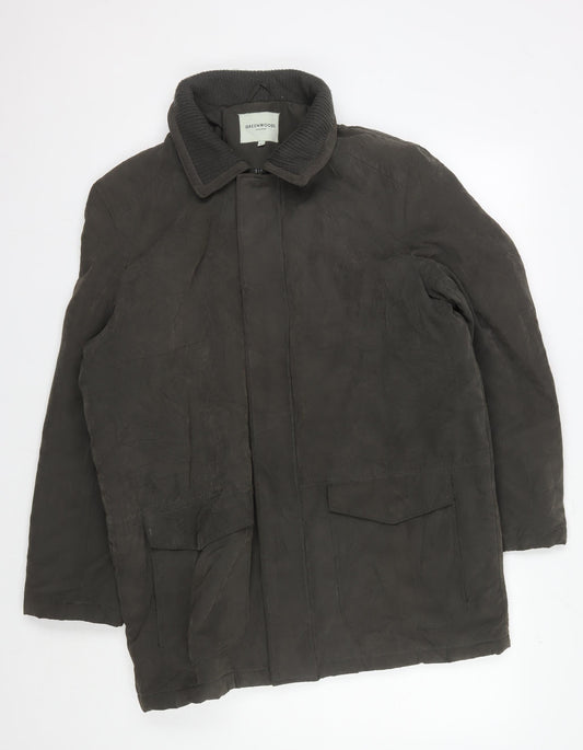 Mens UK Size M Greenwoods Green Overcoat