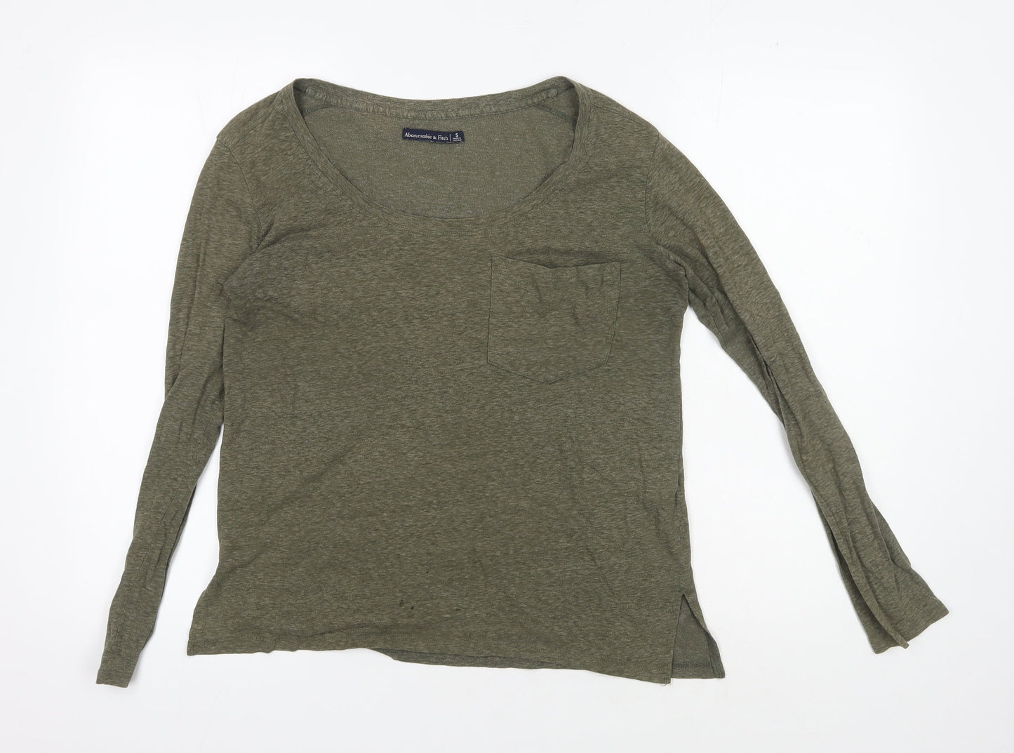 Abercrombie & Fitch Women's Green Long Sleeve T-Shirt