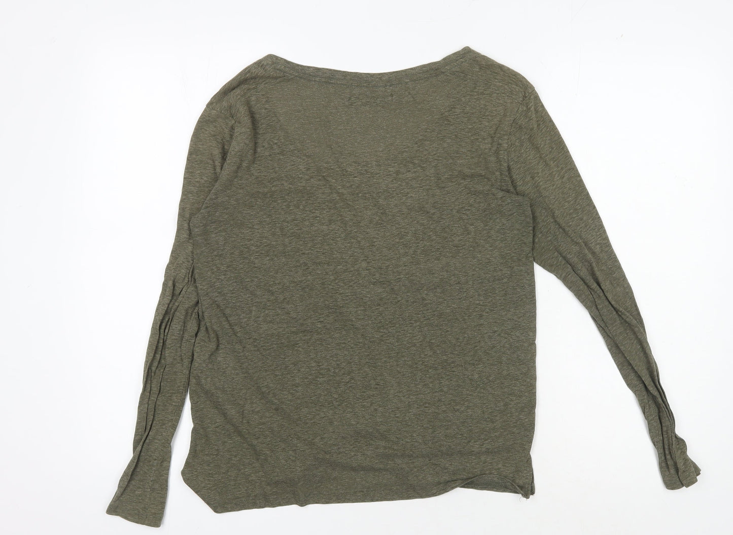 Abercrombie & Fitch Women's Green Long Sleeve T-Shirt