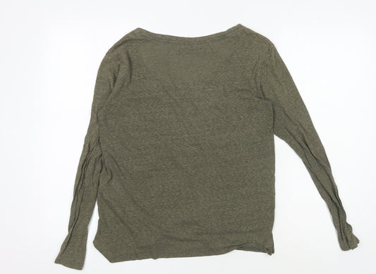 Abercrombie & Fitch Women's Green Long Sleeve T-Shirt