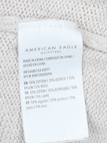 American Eagle Women's Ivory M Pullover Jumper