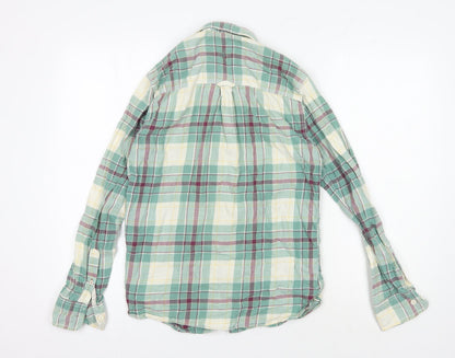 Fat Face Men's Multicoloured Plaid Button-Up Shirt XS