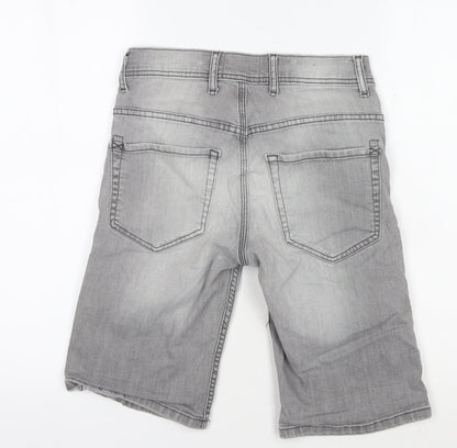 Burton Menswear Grey Denim Shorts, Men's 28 Chino Style