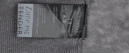 Womens UK Size 14 Mint Velvet Grey Cardigan Jumper