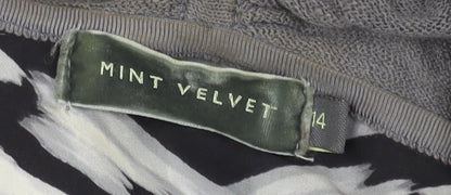 Womens UK Size 14 Mint Velvet Grey Cardigan Jumper