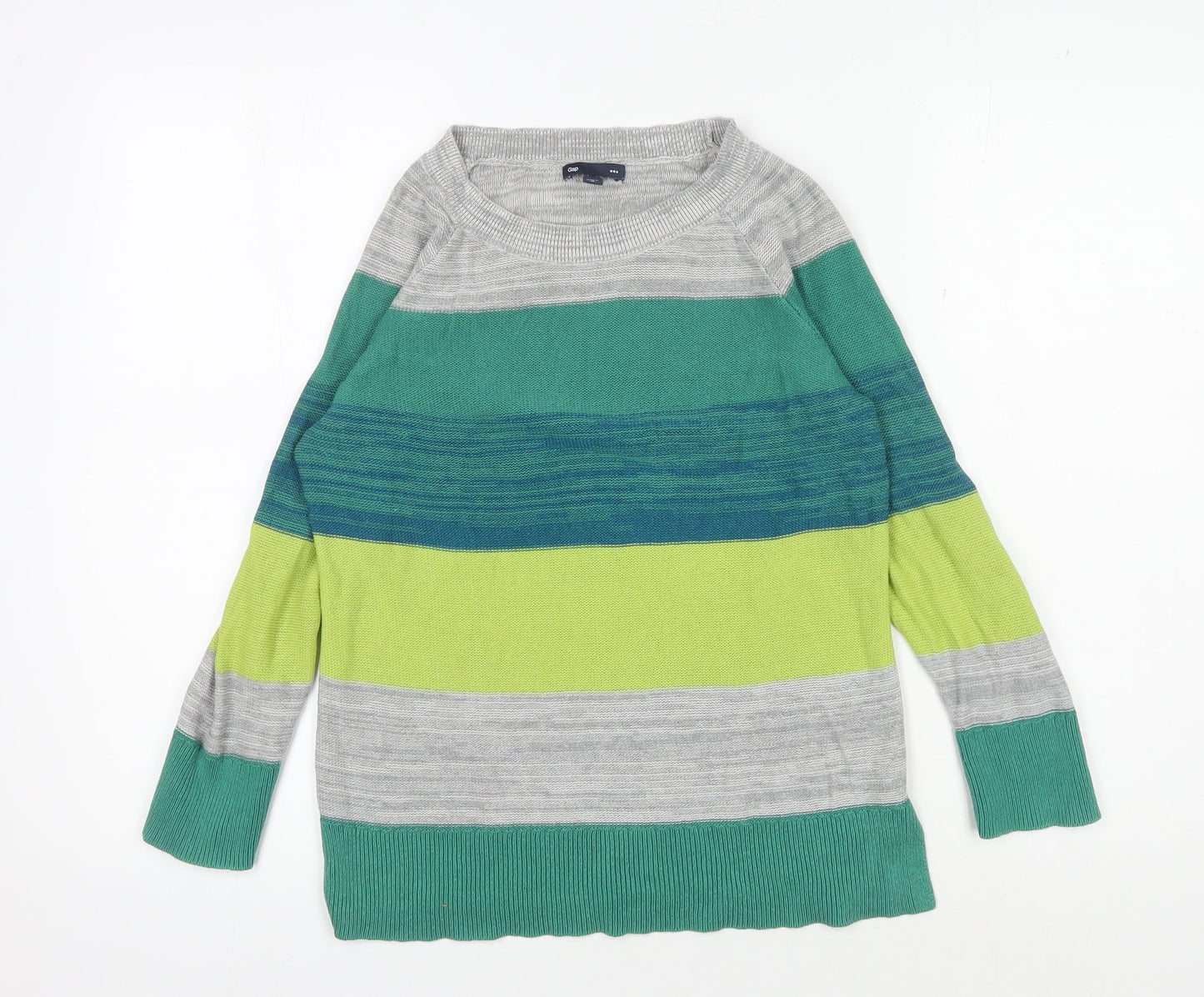Gap Women's Multicoloured Striped Pullover Jumper M