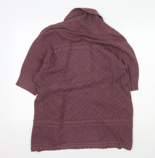 Womens UK Size S FatFace Purple Cardigan Jumper