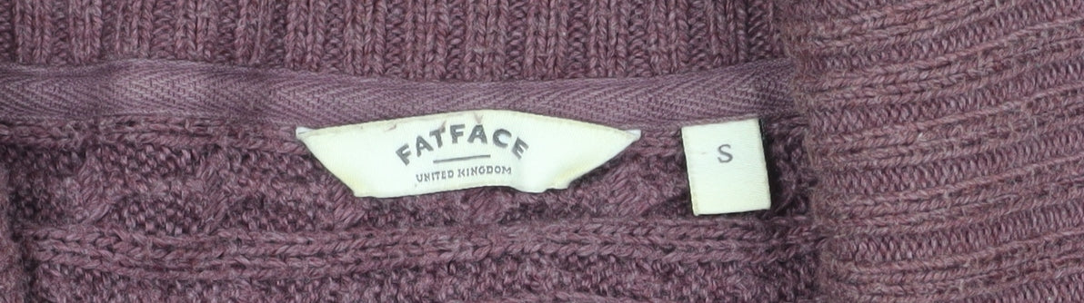 Womens UK Size S FatFace Purple Cardigan Jumper