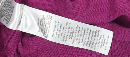 Knitted Just For Ewe Women's Purple Animal Print Pullover Jumper Size 12