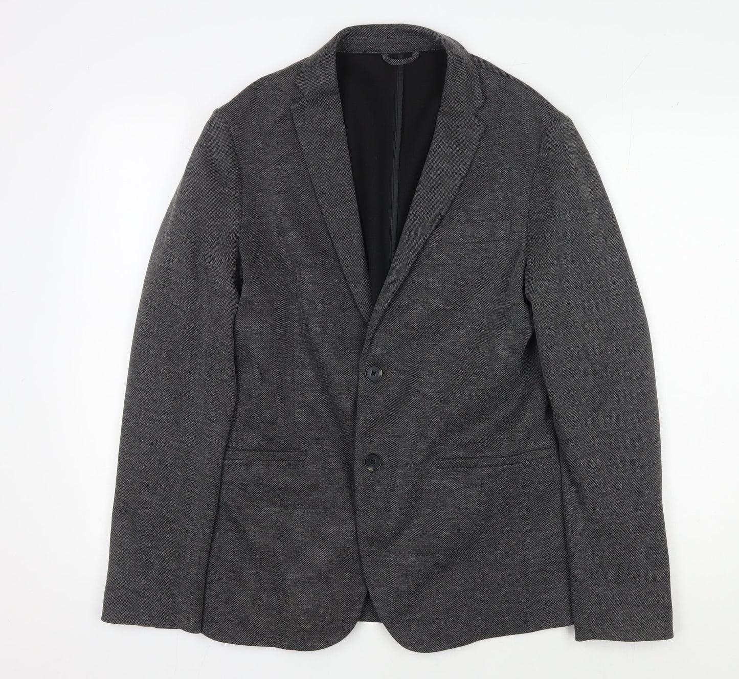 Zara Women's Grey Blazer - Size S Smart Single-Breasted