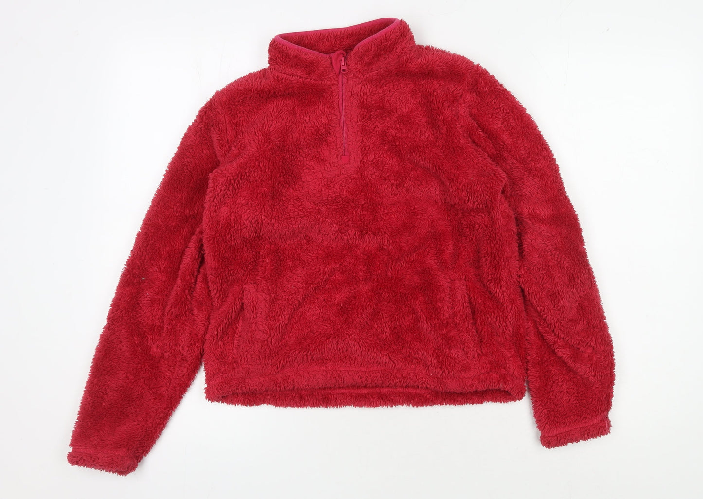 Peter Storm Girls Fleece Sweatshirt Red 11-12 Years 1/2 Zip
