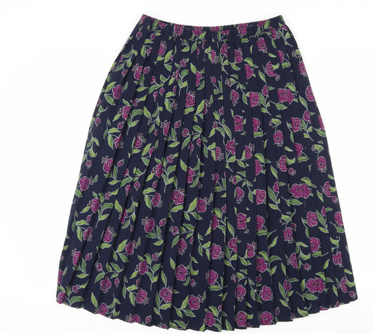 Eastex Women's Multicoloured Size 14 Pleated Skirt