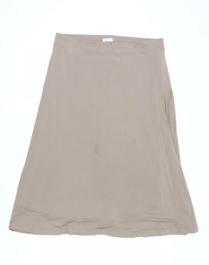 EaSTeX Beige A-Line Midi Skirt for Women Size 16