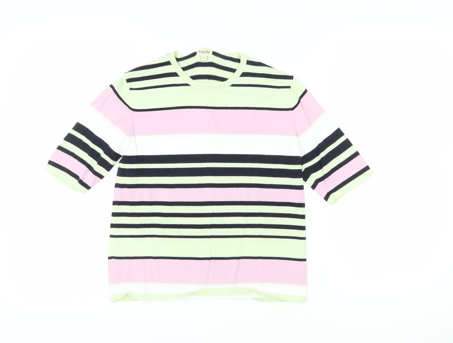 Womens UK Size S Viyella Multicoloured Jersey T-Shirt