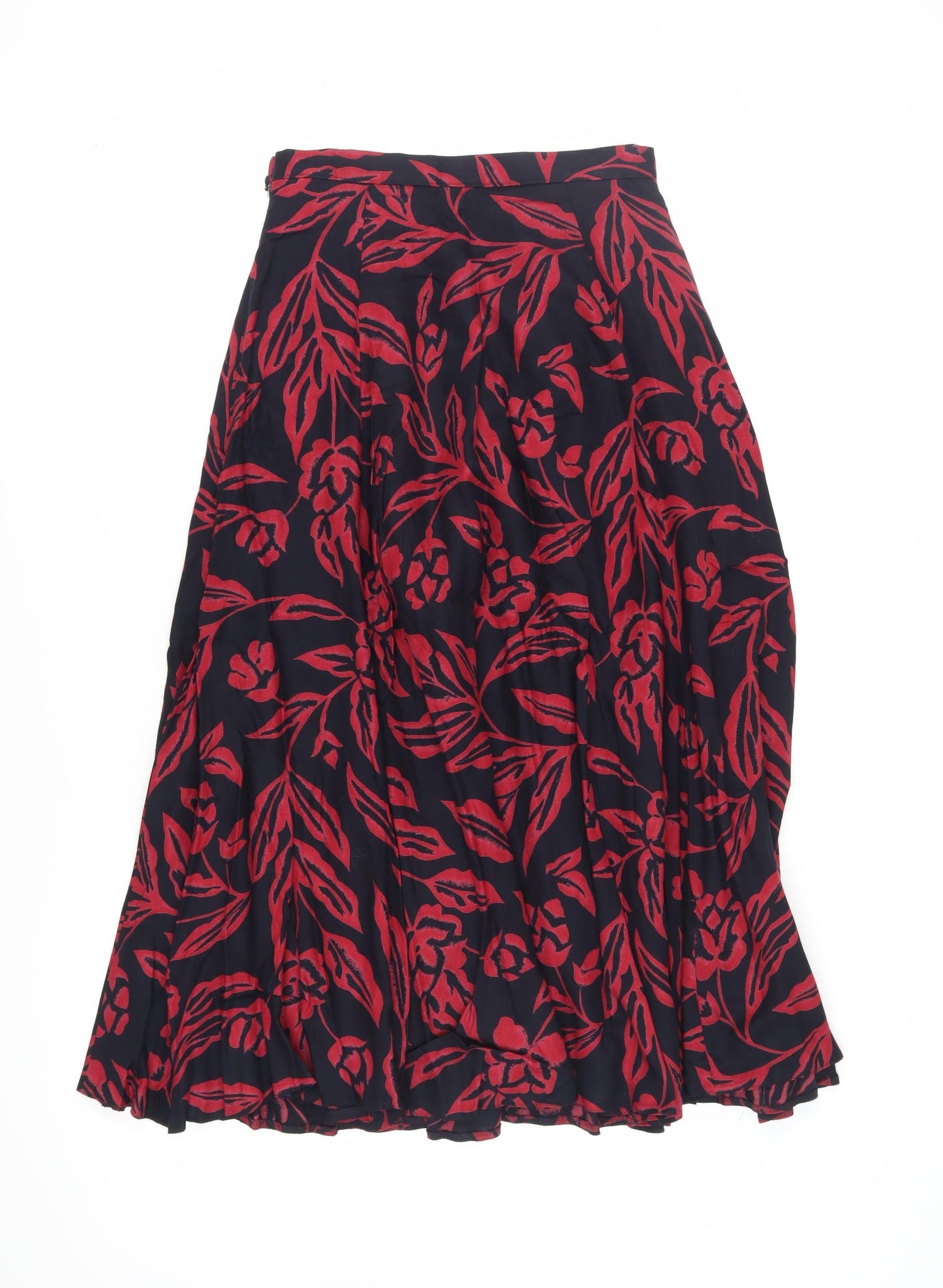 Alexon Women's Red Floral A-Line Skirt Size 12