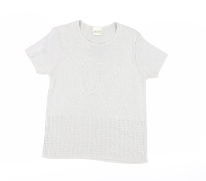 Eastex Women's Ivory Pullover Jumper, M, Short Sleeve