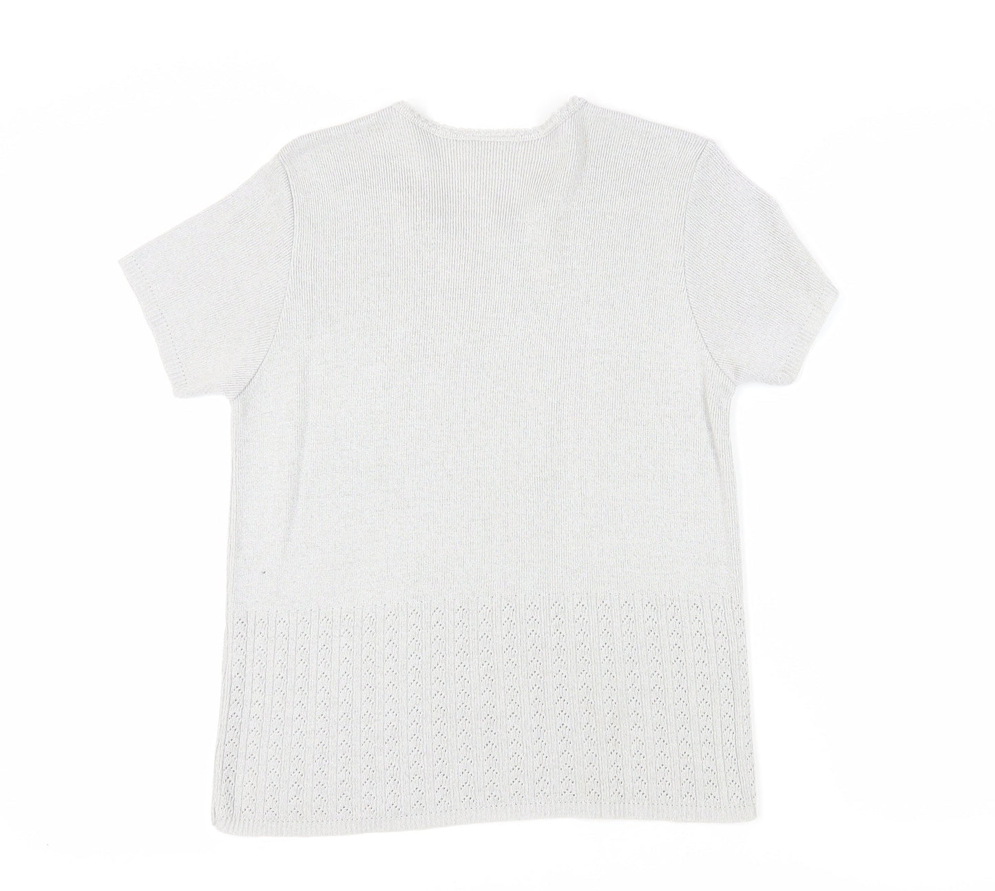 Eastex Women's Ivory Pullover Jumper, M, Short Sleeve